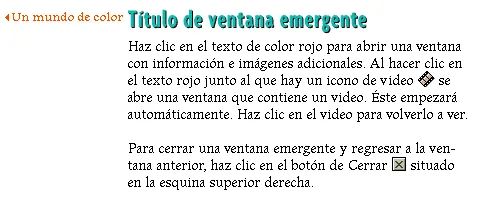 Título de ventana emergente