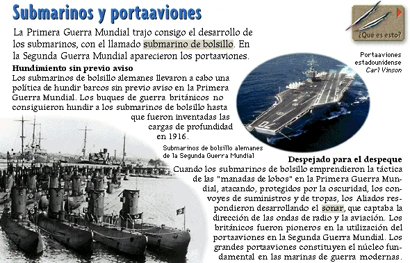 Submarinos y portaaviones