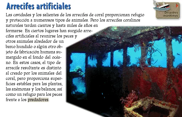 Arrecifes artificiales