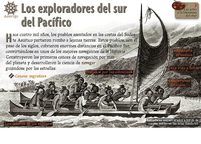 Los exploradores del sur del Pacífico