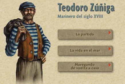 Teodoro Zúñiga, Marinero del siglo XVIII