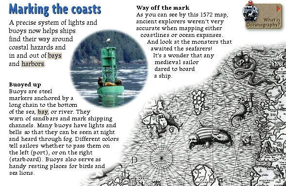 Marking the coasts