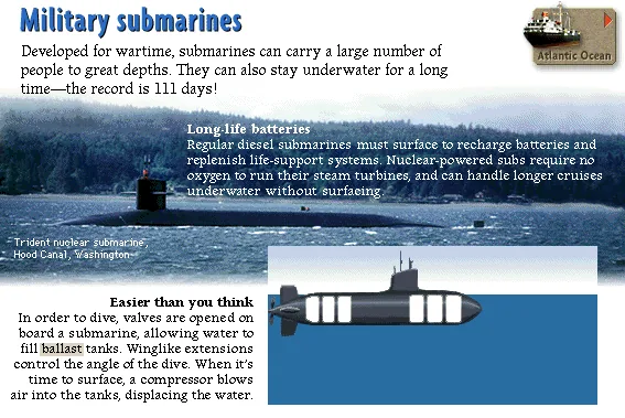 Military submarines