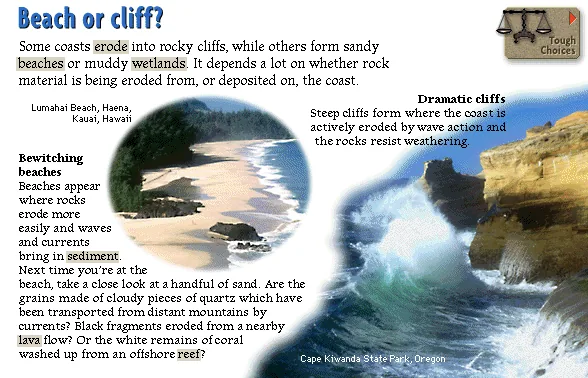 Beach or cliff?