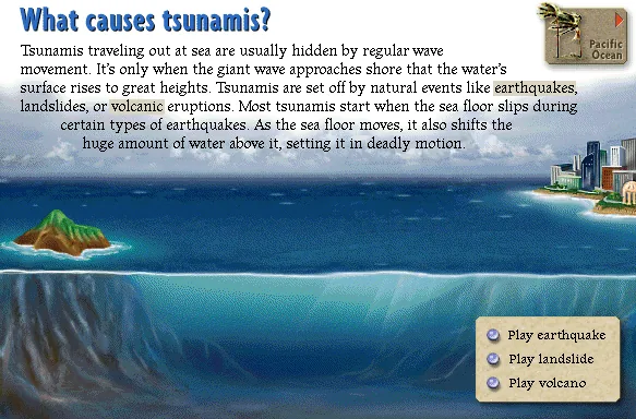 What causes tsunamis?